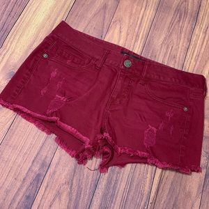 Express Jeans Distressed Denim Shorts